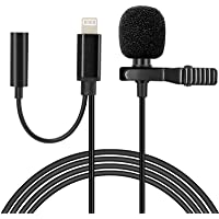 Hearkey Micrófono 1.5M Compatible con iPhone 12-11- 11 Pro- 11 Pro MAX- Condensatore Omnidirezionale Microfono con Jack…